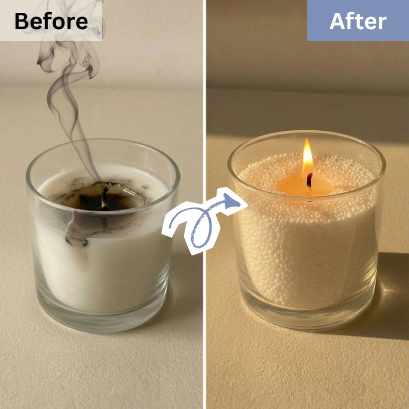 100% plant-based wax for a clean burn without the black smoke