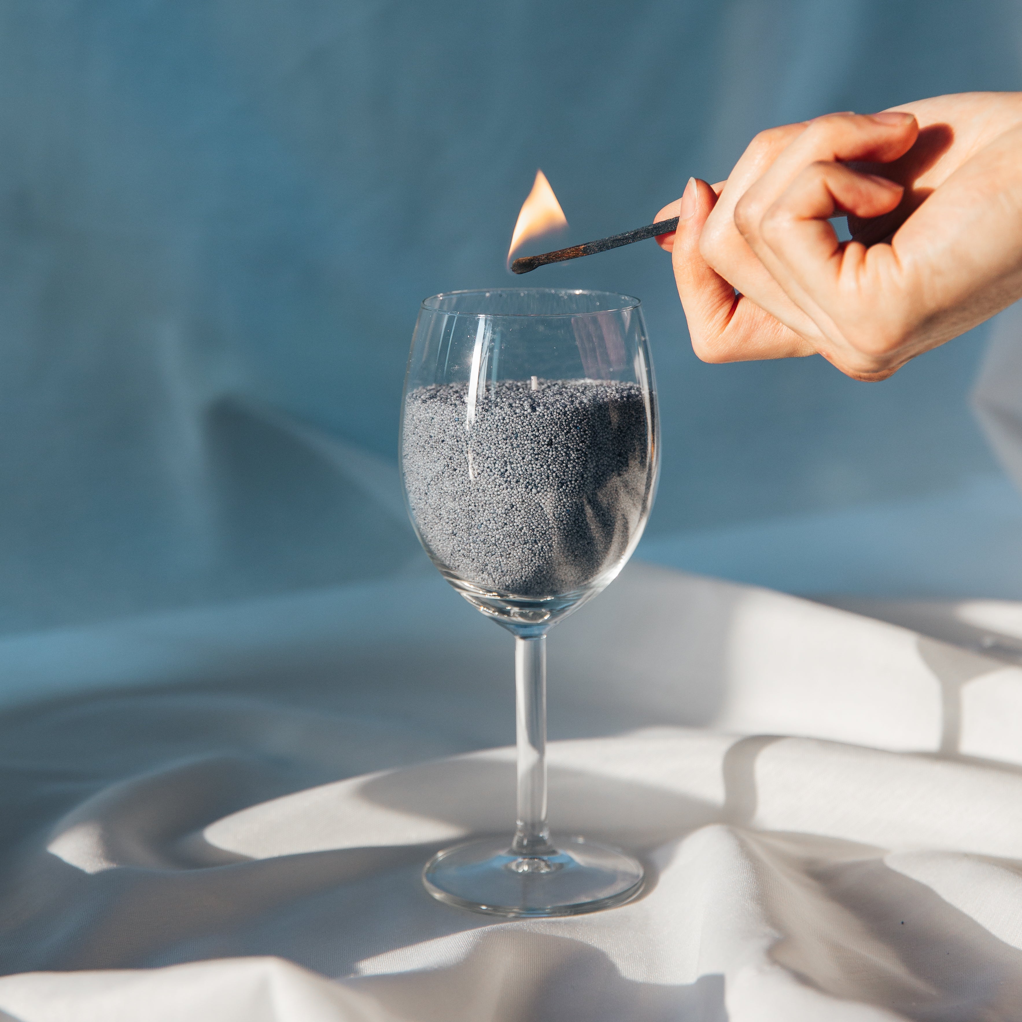 Gray Blue, Unscented [無味], Sand Candle, Pet Friendly