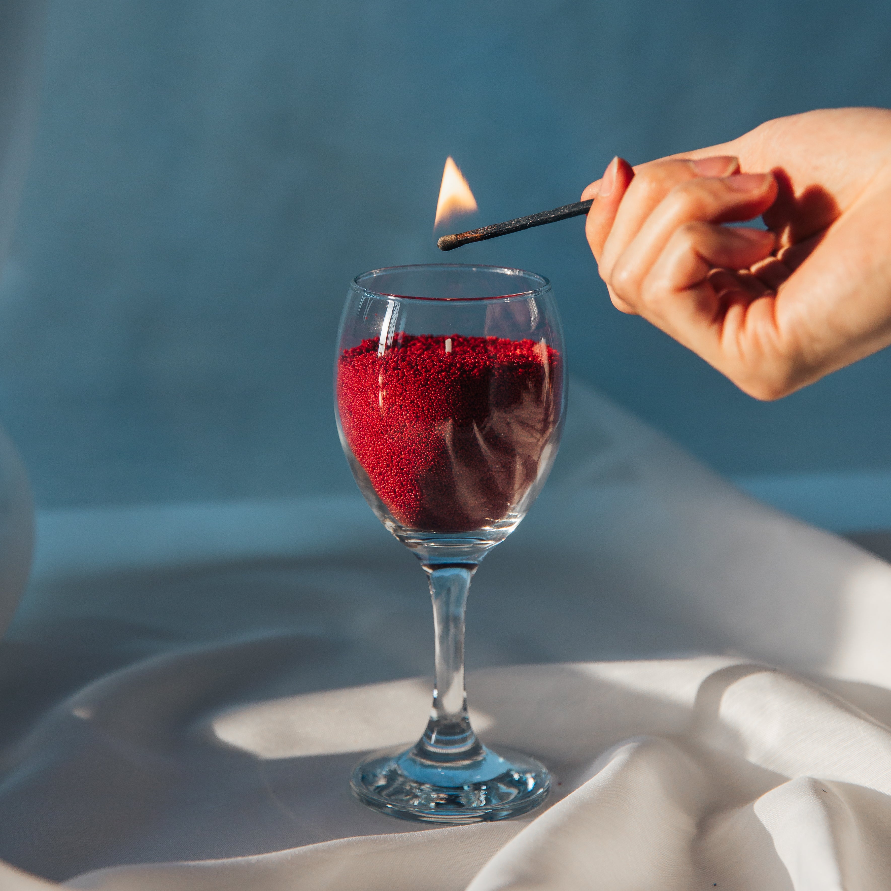 Rose Red, Unscented [無味] - Sand Candle, Pet Friendly