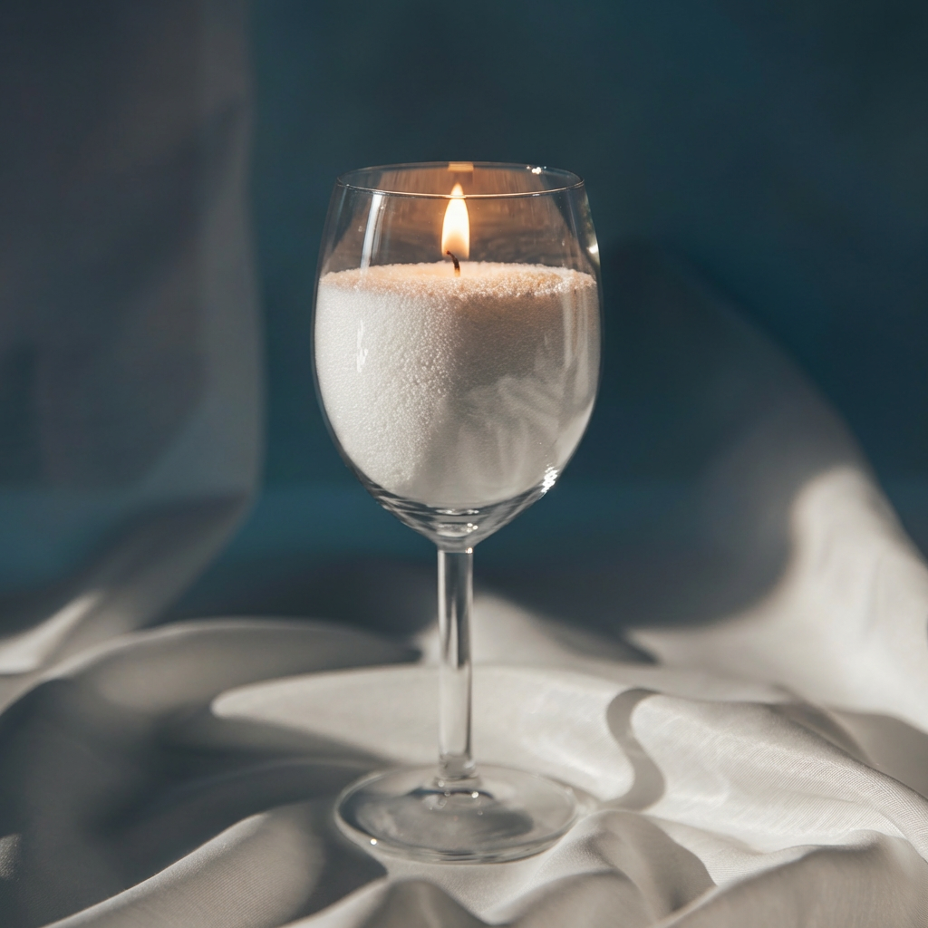 White, Unscented [無味] - Sand Candle, Pet Friendly