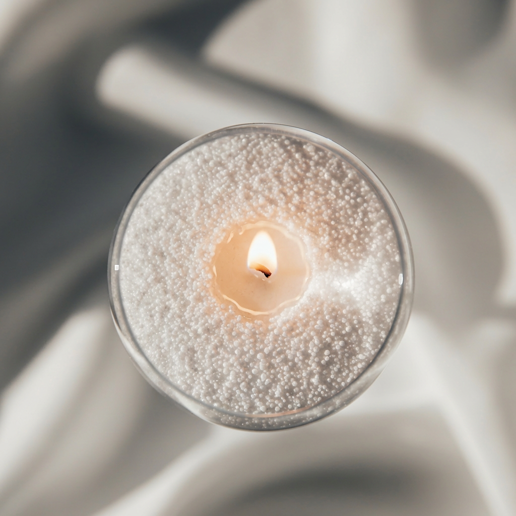 White, Unscented [無味] - Sand Candle, Pet Friendly